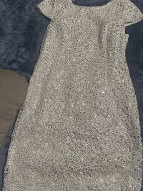 Silver Sequin Party Dress